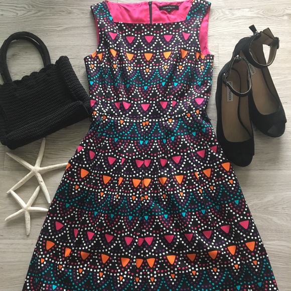 nanette lapore size 4 multicolor fit & flare dress - Picture 1 of 4